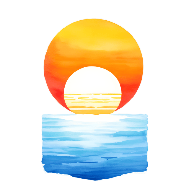 Free transparent PNG: Vibrant Sunrise Over Calm Waters PNG Transparent Background