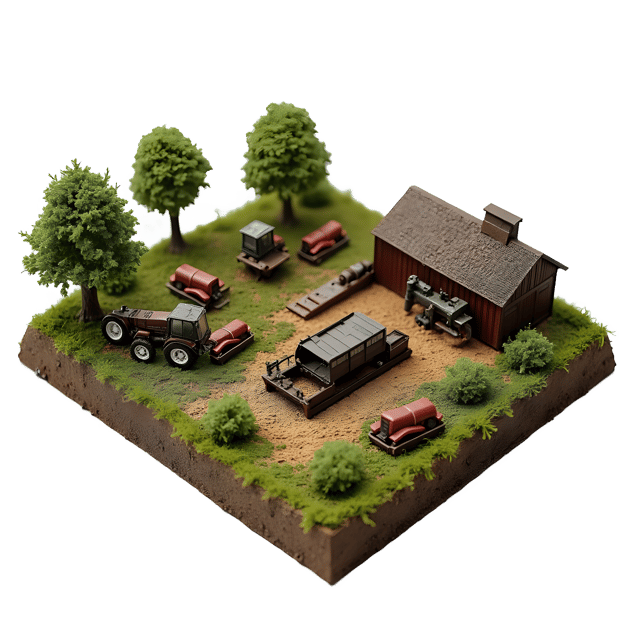 Free transparent PNG: Farm Diorama PNG Clipart  Perfect for Agricultural Projects  Education