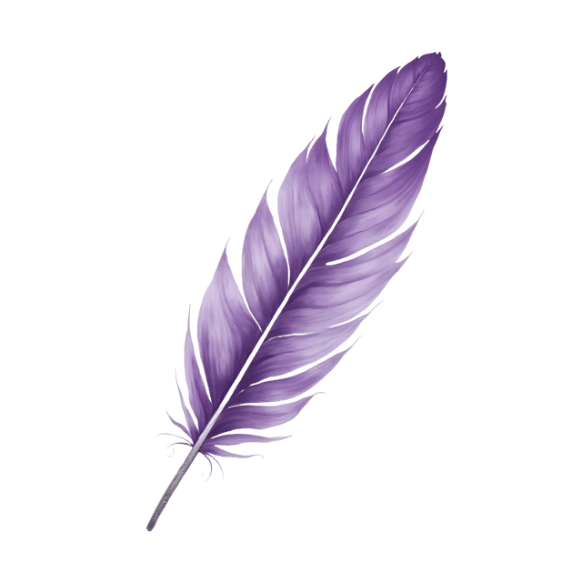 Free transparent PNG: Delicate Feather Tip with Lavender Hue  Free PNG Download