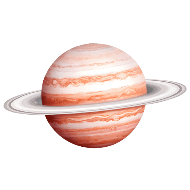 Free transparent PNG: Floral Jupiter Planet PNG with Transparent Background for Space and Nature Art