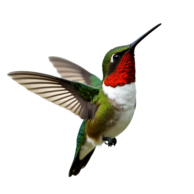 Free transparent PNG: Ruby-throated Hummingbird Iridescent Clipart Illustration
