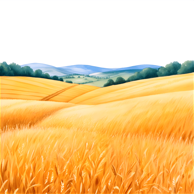 Free transparent PNG: Golden Fields with Nature Embrace PNG Illustration