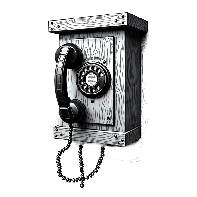 Free transparent PNG: Wooden Wall Phone with Metal Bell  Rustic Decor Clipart, free downloadable png