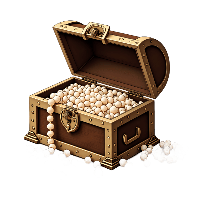 Free transparent PNG: Open Treasure Chest Full of Pearls  Treasure Theme Clipart, free downloadable png