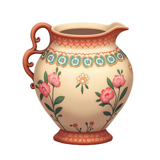 Free transparent PNG: Elegant Antique Vase with Floral Patterns PNG Image for Art and Decor