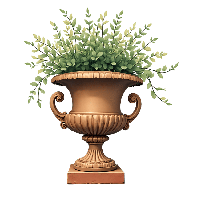 Free transparent PNG: Ornate Urn Planter  Garden Decor Clipart, free transparent png download