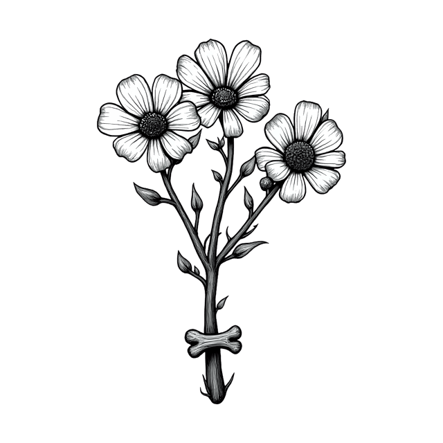 Free transparent PNG: Desert Flower Bunch with Bone Charm  Unique Clipart, Free Download PNG