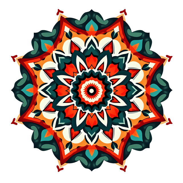 Free transparent PNG: Symmetrical Mandala PNG with Transparent Background for Artistic and Decorative Uses