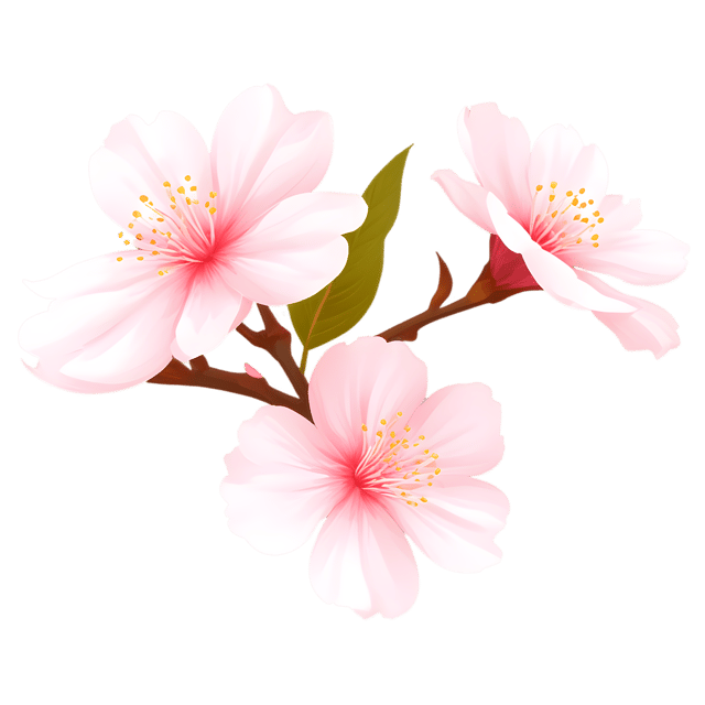 Free transparent PNG: Peach Blossom Under Blue Sky PNG with Transparent Background for Floral Design