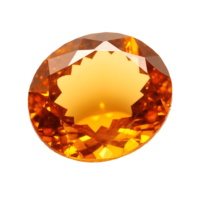 Free transparent PNG: Citrine Gemstone with Warm Orange Tones and Clarity