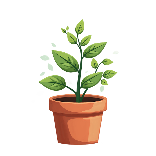 Free transparent PNG: Potted Plant with Tiny Buds  Botanical Clipart, free transparent png download