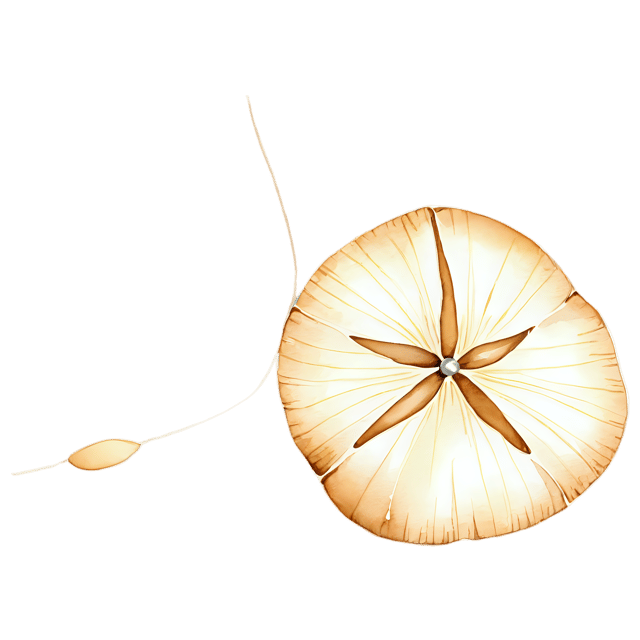 Free transparent PNG: Watercolor Sand Dollar Accent - Transparent PNG Illustration for Decor and Crafting