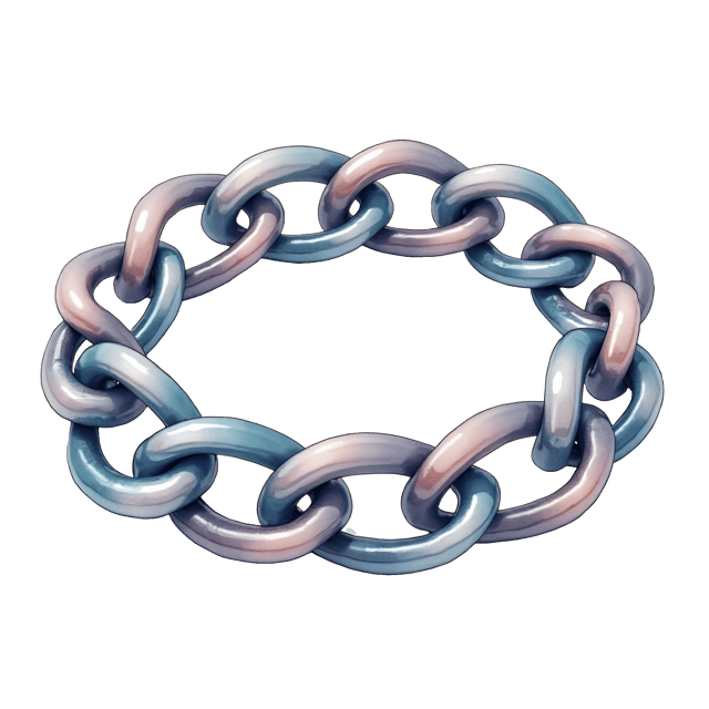 Free transparent PNG: Platinum Bracelet Watercolor Illustration with Interlocking Links for Jewelry Design and Decor