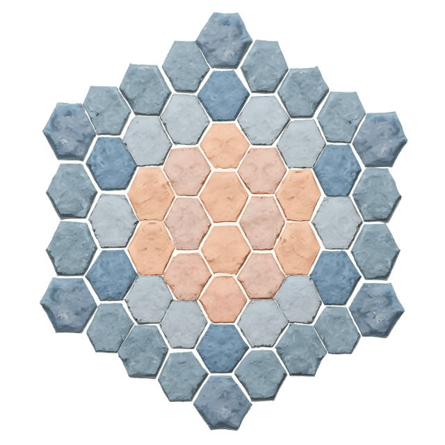 Free transparent PNG: Hexagon Tesserae PNG Clipart  Ideal for Geometric Design  Decor