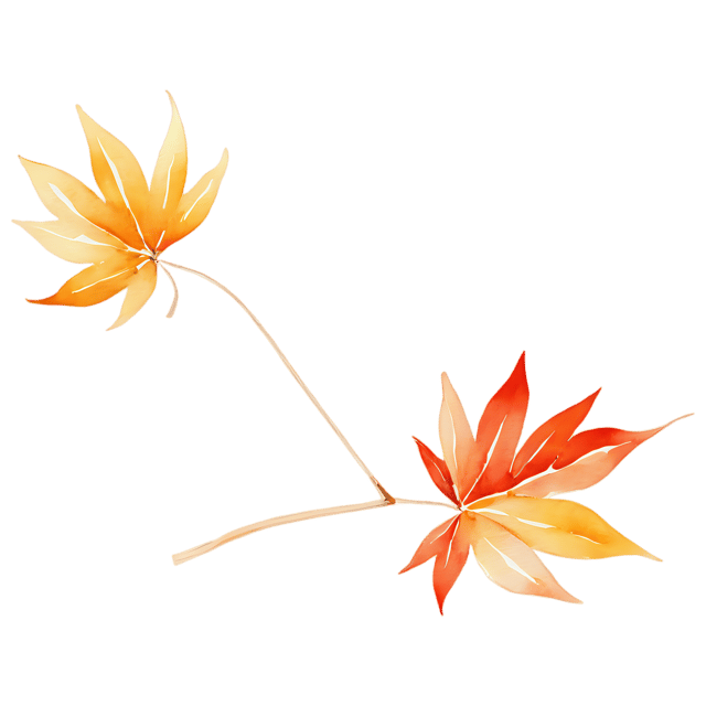 Free transparent PNG: Autumn Watercolor Leaves PNG - Transparent Illustration for Autumn-Themed Projects