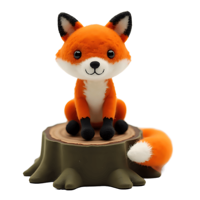 Free transparent PNG: Fluffy Needle Felted Fox PNG Illustration with Transparent Background