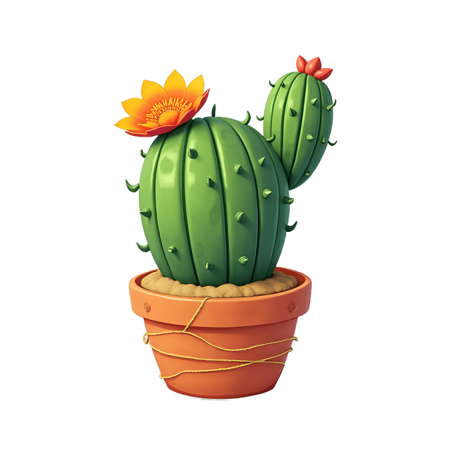 Free transparent PNG: Boho Cactus Ornament with Soft Thread Wrap  Handmade Decor Clipart, Free PNG Download