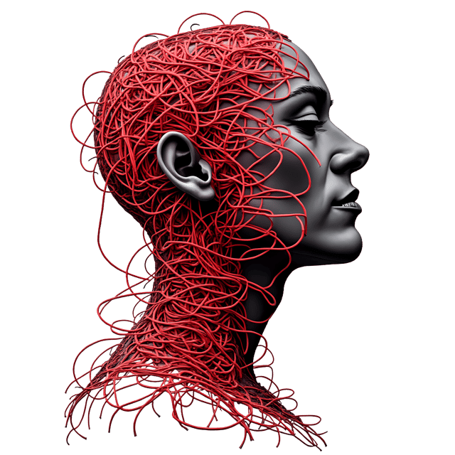 Free transparent PNG: Neck with Tangled Red Wires  Abstract Art Clipart, free download png