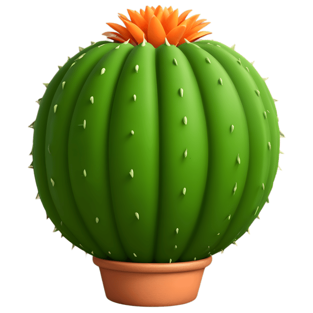 Free transparent PNG: Barrel Cactus Transparent Background PNG for Nursery and Craft Projects