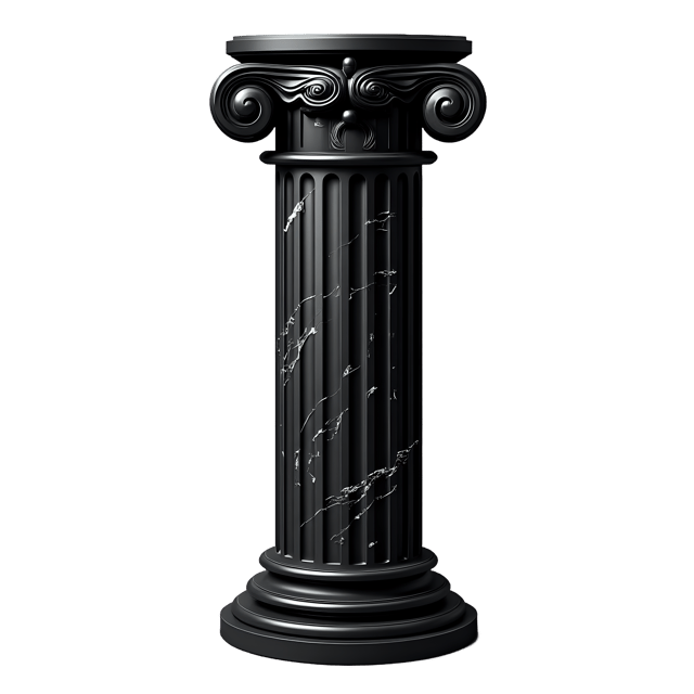 Free transparent PNG: Elegant Black Marble Column  Interior Design Clipart, free high-quality png download