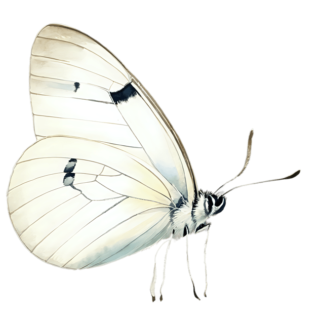 Free transparent PNG: Great Southern White Butterfly Watercolor Illustration – Transparent PNG