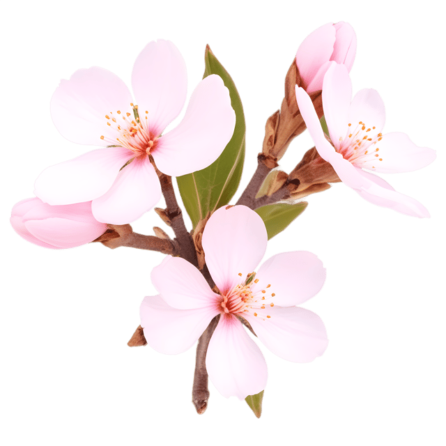 Free transparent PNG: Blooming Almond Flowers PNG with Transparent Background for Spring Decorations