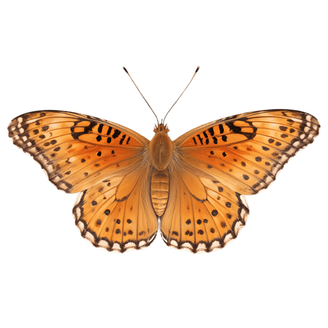 Free transparent PNG: Great Spangled Fritillary Butterfly PNG with Transparent Background for Nature and Artistic Use
