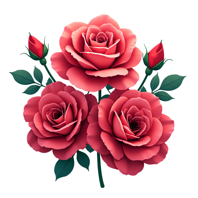 Free transparent PNG: Vibrant Red Rose Bloom with Morning Dew Drops PNG