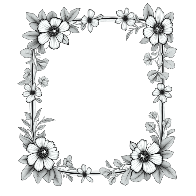 Free transparent PNG: Botanical Sketch Frame PNG Clipart  Perfect for Artistic Designs  Crafts