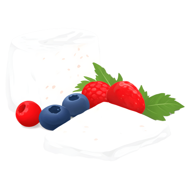 Free transparent PNG: Soft Goat Cheese with Berries PNG Transparent Background