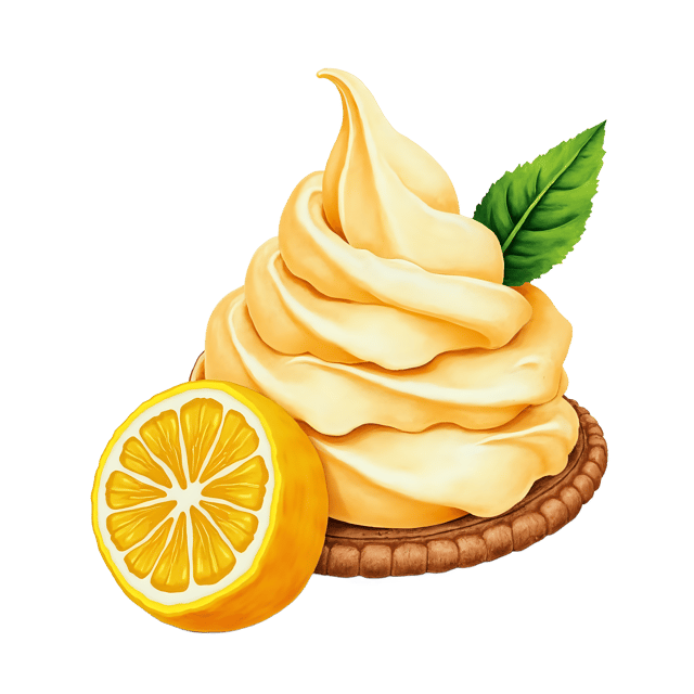 Free transparent PNG: Lemon Sorbet with Wafer Cookie  Dessert Clipart, free download png