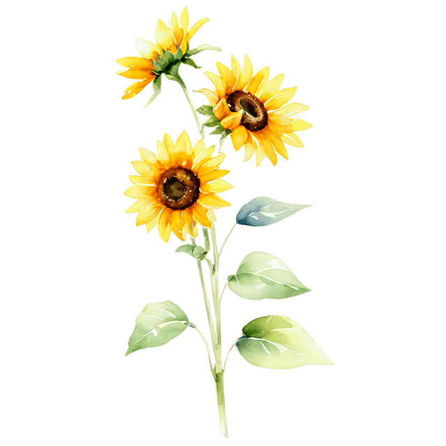 Free transparent PNG: Sunflower Ukraine Watercolor Illustration – Transparent Background Floral Clipart