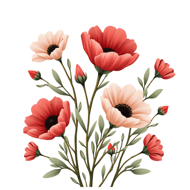 Free transparent PNG: Boho Romantic Flowers  Free PNG Download for Art Projects
