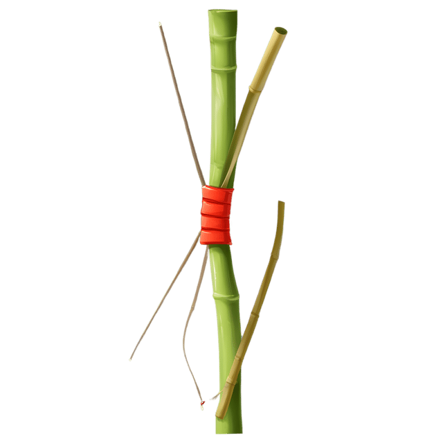 Free transparent PNG: Colorful Traditional Bamboo Bow PNG with Transparent Background for Art and Crafts