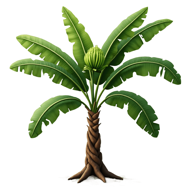 Free transparent PNG: Large Tropical Banana Tree PNG with Transparent Background