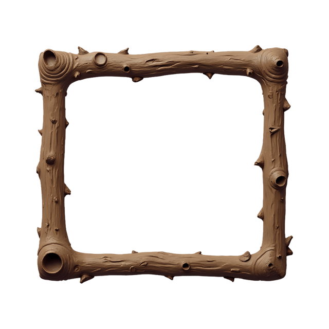 Free transparent PNG: Rustic Stamp Frame  Nature-Inspired Clipart, free downloadable png with bark texture