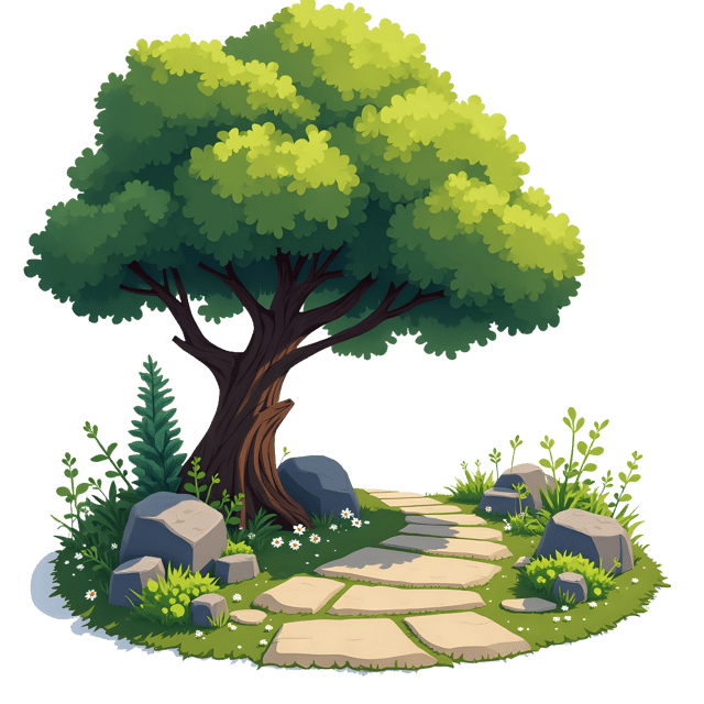 Free transparent PNG: Stone Garden Path  Shady Tree Walkway Clipart, free download png