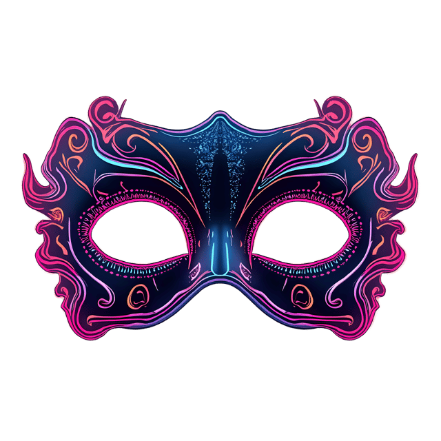 Free transparent PNG: Neon Mask Transparent PNG Design
