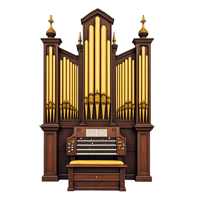 Free transparent PNG: Pipe Organ  Gold Trimmed Pipes Clipart, free downloadable png