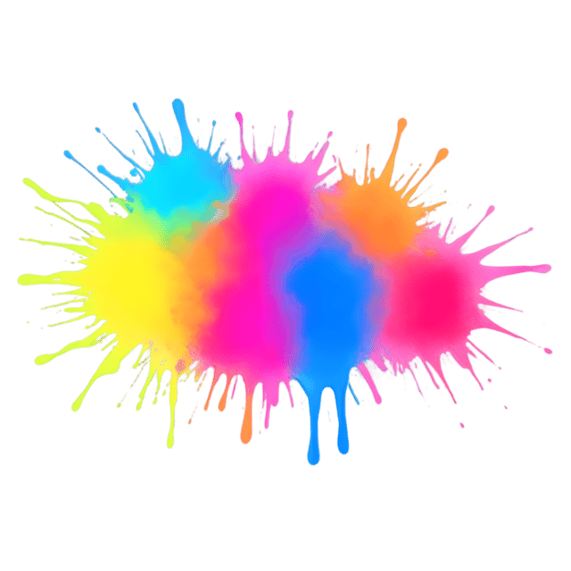 Free transparent PNG: Glowing Neon Splatters Transparent PNG for Artistic Design Projects