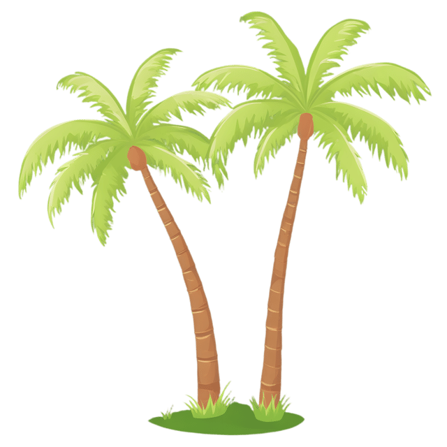 Free transparent PNG: Tropical Palm Tree PNG with Transparent Background for Digital Design