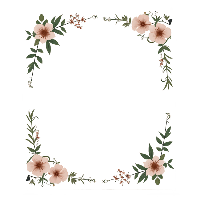 Free transparent PNG: Vintage Botanical Letterhead PNG Clipart  Perfect for Classic Design Projects