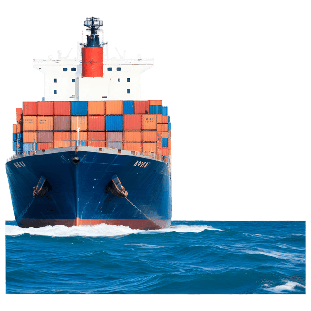 Free transparent PNG: Cargo Ship with Containers Transparent PNG for Ocean Transportation and Shipping Visuals