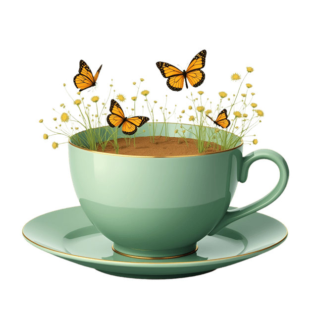 Free transparent PNG: Spring Meadow Tea Cup  Nature-Inspired Clipart, Free Download PNG