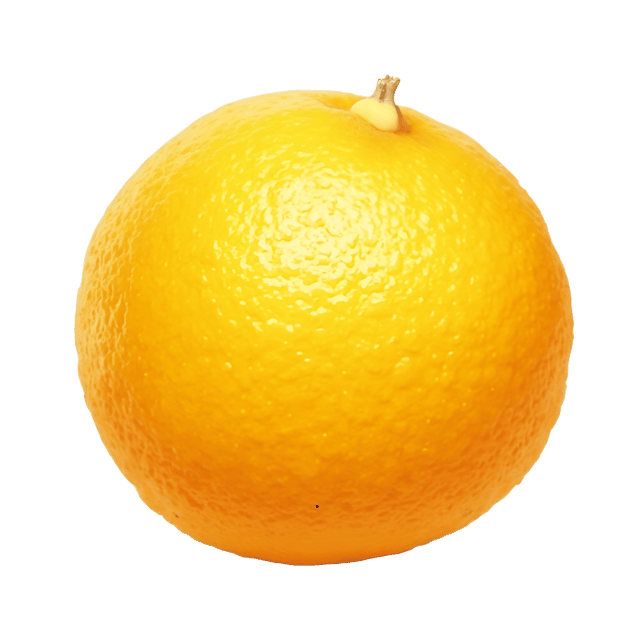 Free transparent PNG: Lemon-Yellow Grapefruit Clipart with Textured Peel and Rounded Form