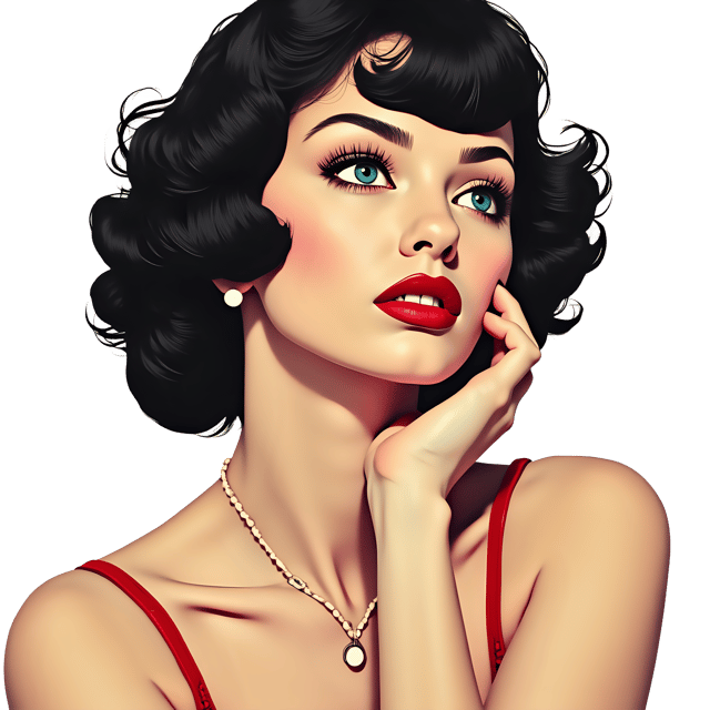 Free transparent PNG: Pensive Woman Portrait PNG Clipart  Ideal for Artistic Projects  Design