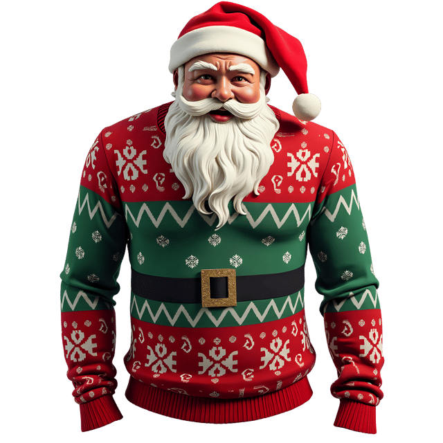Free transparent PNG: Santa Christmas Sweater PNG  Festive Holiday Clothing for Seasonal Creations