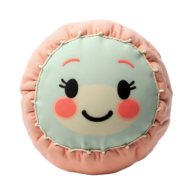 Free transparent PNG: Soft Pastel Sphere with Friendly Embroidery Design