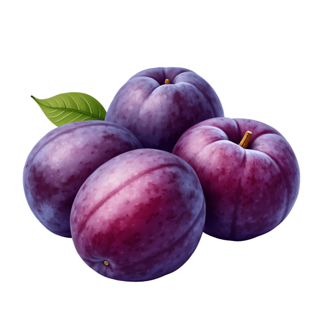Free transparent PNG: Purple Plum Clipart with Smooth Skin and Juicy Interior