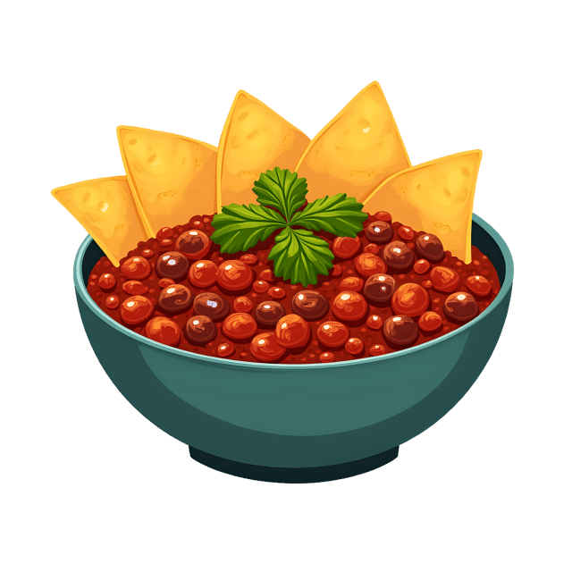 Free transparent PNG: Spicy Chili with Corn Chips Transparent PNG Image for Food and Decor